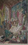 Felicien Rops Illustration du livre d'Octave Uzanne, Son altesse la femme - Hors texte en face de la page 22. oil painting reproduction